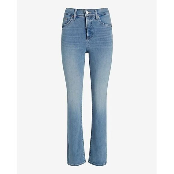 NWT Express High Waisted ‘90s Slim Hyper Stretch Jeans Size 6 Regular - Picture 5 of 10